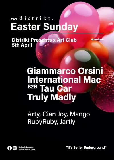 Distrikt presents x Art club: Giammarco Orsini, International Mac B2B Tau Car, Truly Madly - EDM event at Distrikt in Paris