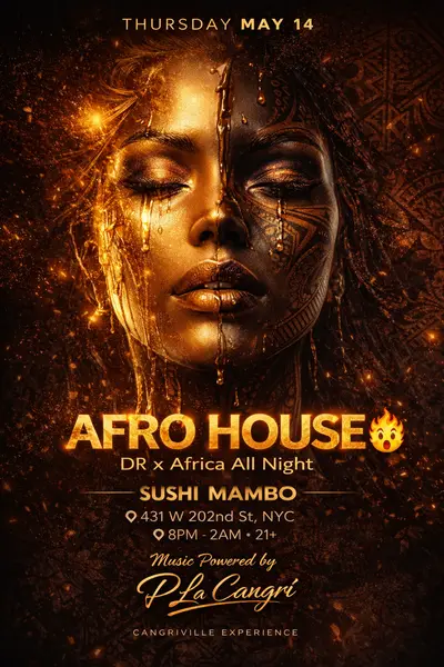 AFRO HOUSE DR x Africa All Night - EDM event at TBA - Sushi Mambo NYC in New York City