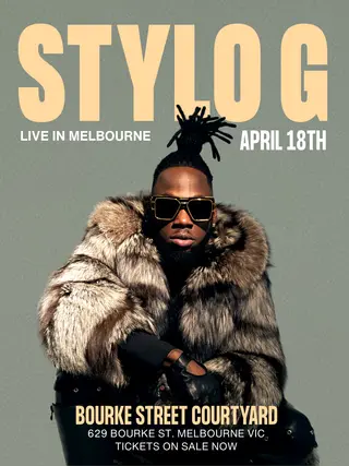 Stylo G LIVE in Melbourne at Bourke Street Courtyard