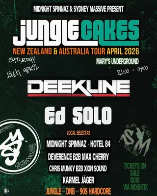 Midnight Spinnaz & Sydney Massive Present: Jungle Cakes at Mary's Underground Midnight Spinnaz & Sydney Massive Present: Jungle Cakes at Mary's Underground