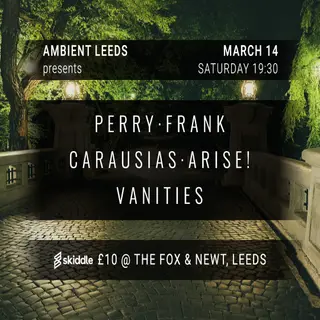 Ambient Leeds: Perry Frank // Carausias Arise // Vanities at The Fox & Newt Pub