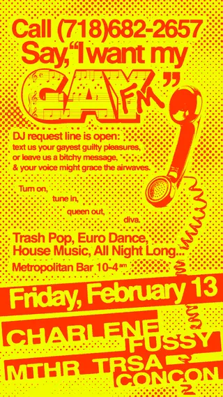 GayFM (gay music all night long) at Metropolitan Bar