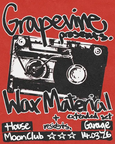 Grapevine with Wax Material - EDM event at Lakota in Brussels