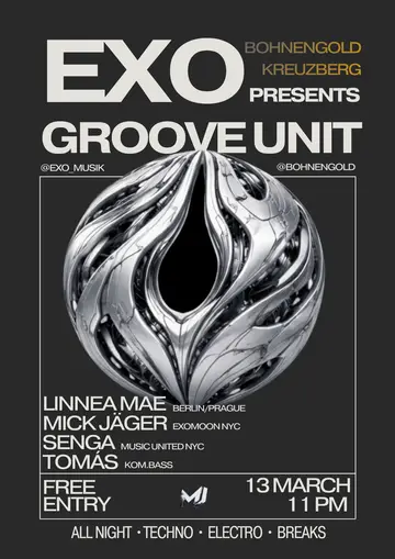 EXO presents: Groove Unit at Bohnengold EXO presents: Groove Unit at Bohnengold