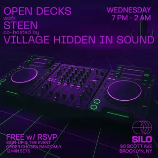 Open Decks with STEEN & Village Hidden in Sound at SILO