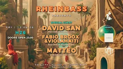Rheinbass invites with David San - EDM event at H26 in Cologne