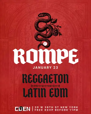 Rompe - Reggaeton & Latin Tech House → FREE RSVP at Eden