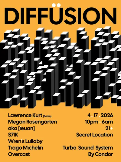 DIFFÜSION VOL 002 - EDM event at TBA - Brooklyn in New York