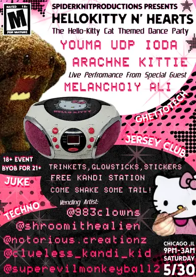 Hello Kitty and Hearts Hello Kitty and Hearts - EDM event at Elastic Arts in Chicago