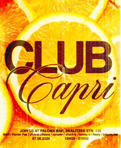club capri - EDM event at Paloma in Berlin