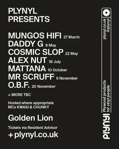 Plynyl presents - Mungo's Hi Fi and MC Kwasi - Jazz2Jungle - EDM event at The Golden Lion in Paris