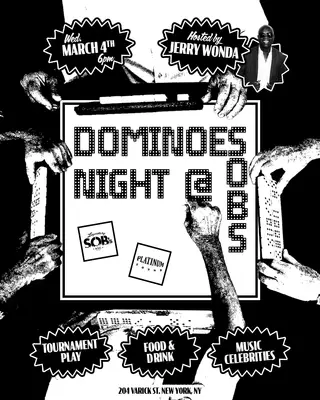 Dominoes Night with Jerry Wonda at SOBs