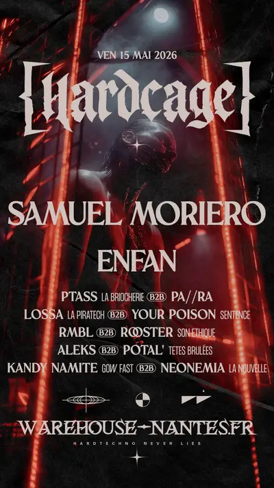 HARDCAGE with Samuel Moriero, ENFAN - EDM event at Warehouse in Cape Town