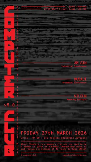 Computer Club (v5.0) Leeds 2026 | Lineup & Event Details - EDM news article