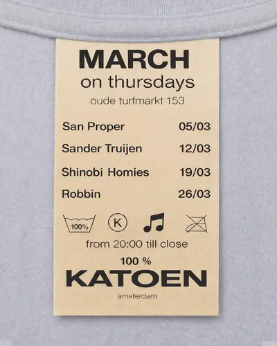 100% KATOEN - EDM event at Café Katoen in Amsterdam