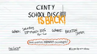 The Cxnty School Disco at Brixton Jamm The Cxnty School Disco at Brixton Jamm