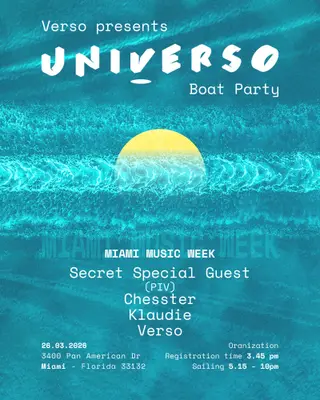Verso presents: UNIVerso BOAT PARTY MMW Detroit 2026 | Lineup - EDM news article Verso presents: UNIVerso BOAT PARTY MMW Detroit 2026 | Lineup - EDM news article
