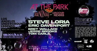 At The Park - BEAT NON STOP and GROOVE RIDERS - EDM event at Woodley Park in Los Angeles