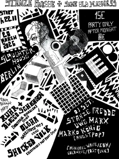 Stanze Fredde // Same Old Madness - EDM event at Slaughterhouse am Kulturfabrik Moabit in Berlin