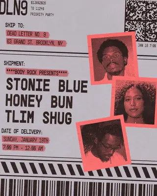 Body Rock presents: Stonie Blue, Honey Bun, Tlim Shug at Cargo @ Dead Letter No. 9