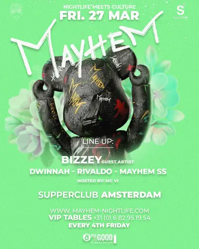Mayhem presents Bizzey (Live) - EDM event at Supperclub in Amsterdam