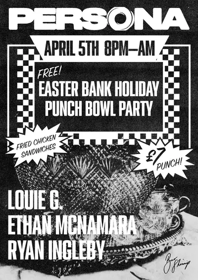 Persona X Bar Shrimp - Easter Sunday - EDM event at Bar Shrimp in Manchester