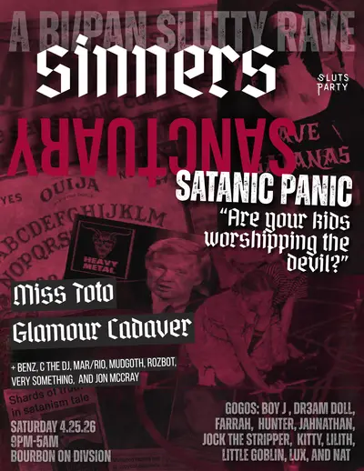 Sinners Sanctuary - Satanic Panic ( A Bi/Pansexual-Slutty Rave) - EDM event at TBA - Wicker Park in Chicago
