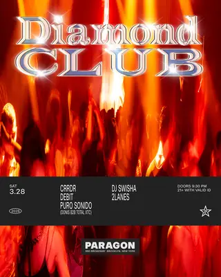 Diamond CLUB: CRRDR, Debit, Puro Sonido + DJ SWISHA, 2Lanes New York 2026 - EDM news article Diamond CLUB: CRRDR, Debit, Puro Sonido + DJ SWISHA, 2Lanes New York 2026 - EDM news article