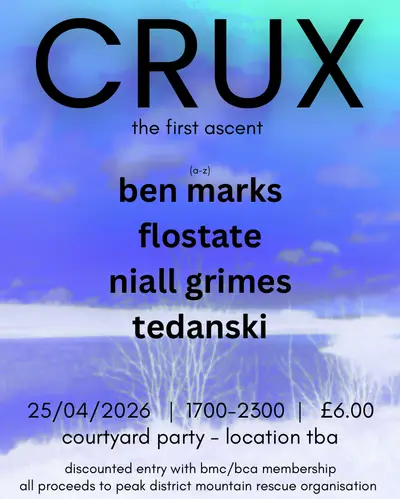 CRUX - The First Ascent (Courtyard Party) CRUX - The First Ascent (Courtyard Party) - EDM event at TBA - Outdoor Courtyard in Sheffield