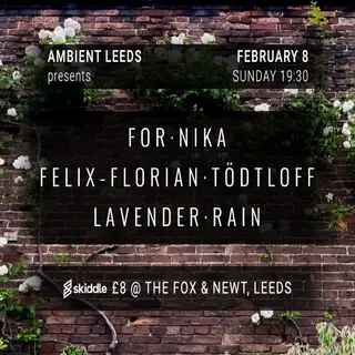 Ambient Leeds: For Nika // Felix-Florian Tödtloff // Lavender Rain at The Fox & Newt Pub