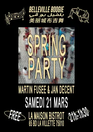 Belleville Boogie Spring Party: Martin Fusee & Jan Decent at La Maison Bistrot