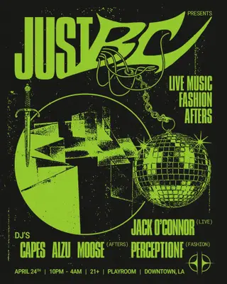 Just Because Fashion, Live Music & Afters at TBA - DTLA