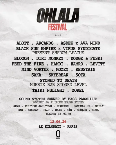 OHLALA SUMMER FESTIVAL 2026 OHLALA SUMMER FESTIVAL 2026 - EDM event at Le Kilowatt in Paris