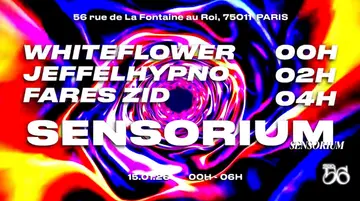 Sensorium W/ Whiteflower, Jeffellhypno,Fares Zid at Studio56 Sensorium W/ Whiteflower, Jeffellhypno,Fares Zid at Studio56