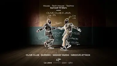 Burnski, Maggy Smiss & Groove Attack W/ Olive Club - EDM event at La Java in Barcelona