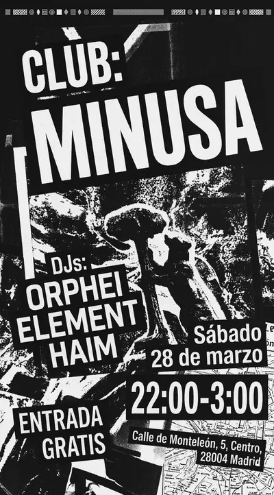 ORPHEI ELEMENT HAIM DJSET - EDM event at Minusa Music Club in Madrid