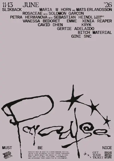 Paradise Must Be Nice with Slikback, Xenia Reaper, Emme, Gertie Adelaido Paradise Must Be Nice with Slikback, Xenia Reaper, Emme, Gertie Adelaido - EDM event at Neue Zukunft in Berlin