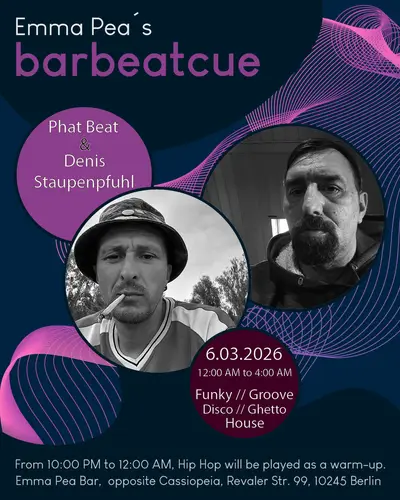 Emma Pea's 'barbeatcue' with Denis Staupenpfuhl & Phat Beat Emma Pea's 'barbeatcue' with Denis Staupenpfuhl & Phat Beat - EDM event at Emma Pea in Berlin