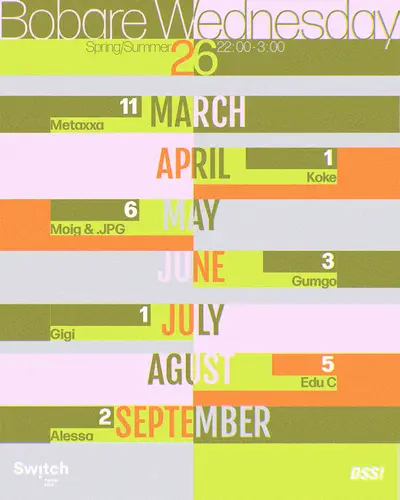 Bobare Wednesday: Alessa / LeMichael - EDM event at Switch Bar in Barcelona