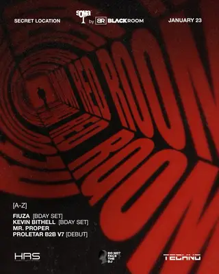 RED ROOM at TBA - secret location RED ROOM at TBA - secret location