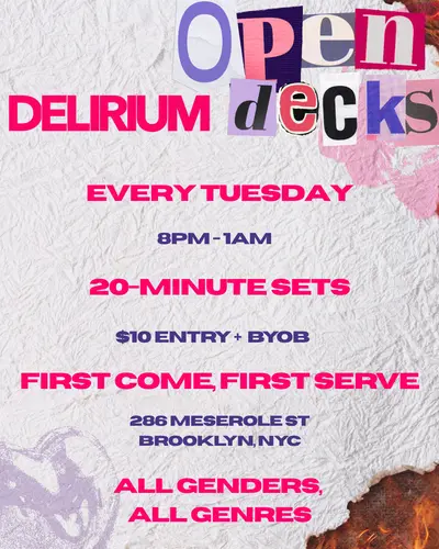 Delirium Open Decks - EDM event at Delirium in New York