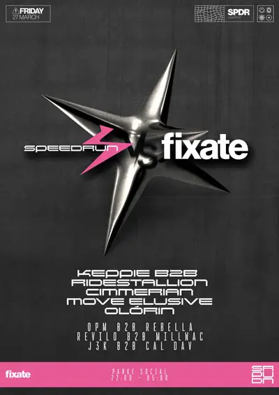Fixate vs Speedrun: Sheffield Techno Soundclash - EDM event at Panke Social in Paris