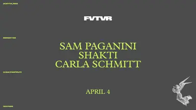 Sam Paganini, SHAKTI, Carla Schmitt - EDM event at Fvtvr in Paris