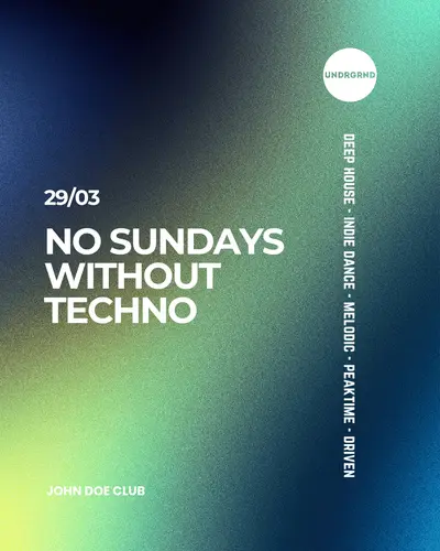 No Sundays Without Techno - EDM event at John Doe in Amsterdam