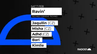 Ravin' w. Jaqullin (CZ) - Misha (CZ) - Adhd (CZ) - Bari - Kimlie at Radost Music Club Ravin' w. Jaqullin (CZ) - Misha (CZ) - Adhd (CZ) - Bari - Kimlie at Radost Music Club