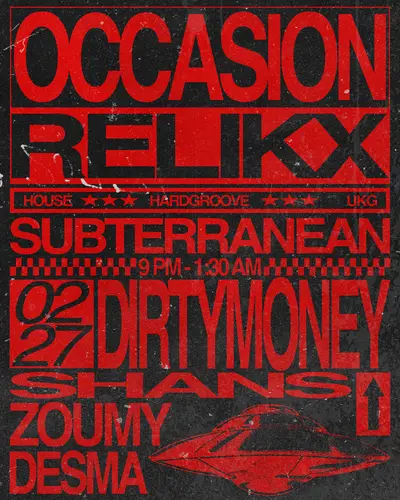 Occasion x relikx - EDM event at Subterrannean in Chicago