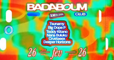 Club — Awoo La Rave: Tsunamy, Big Dope P, Teddy Kitano Club — Awoo La Rave: Tsunamy, Big Dope P, Teddy Kitano - EDM event at Badaboum in Paris