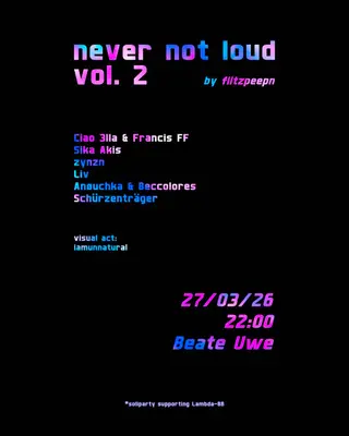 never not loud vol. 2 at Beate Uwe never not loud vol. 2 at Beate Uwe