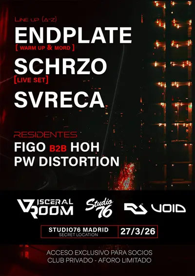 Visceral Room Visceral Room - EDM event at TBA - ENTITY poderes by Void Acostics in Madrid