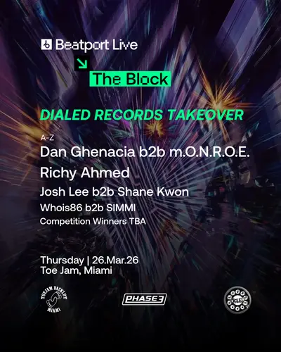 Beatport Live - Dialed Records Takeover - EDM event at Toejam Backlot in Miami